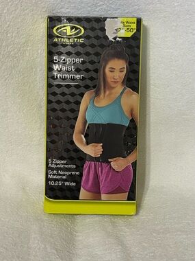 Athletic Works Black Waist Trimmer with 5 Zippers